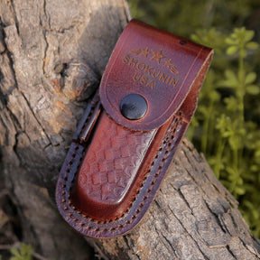 Buck Pocket Knife Engraved with Exotic Rose Wood Handle