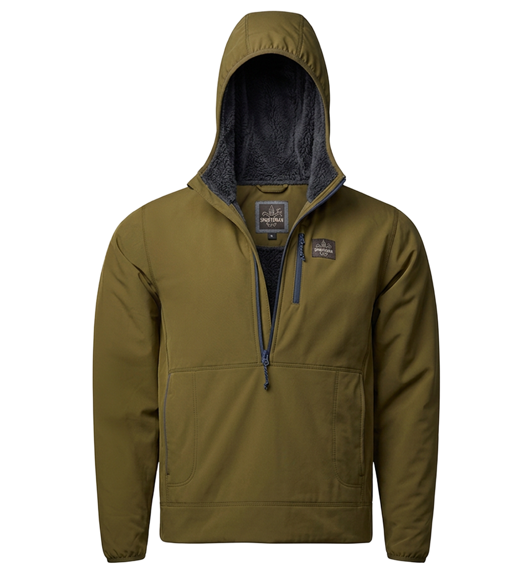 Cold Front Sherpa Hoodie (Delta Olive)