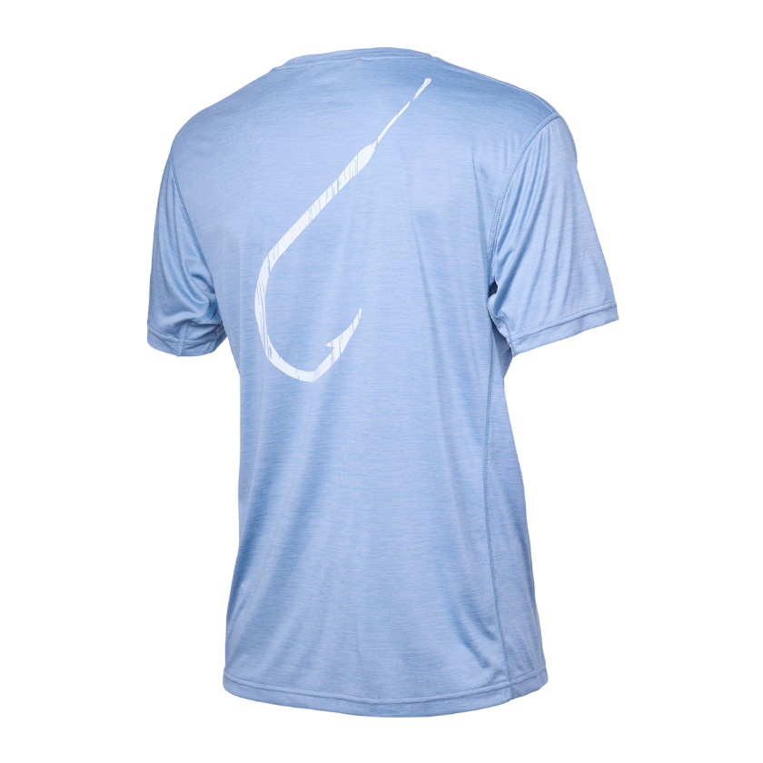 Cool T Short Sleeve Performance Fishing Shirt Dusty Blue Hook / 3X-Large