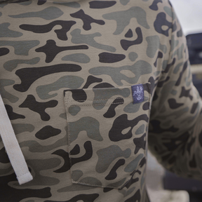 Lightweight bamboo long sleeve hoodie with UPF 50+ sun protection, moisture-wicking fabric, and breathable design for hunting, fishing, hiking, and outdoor adventures.