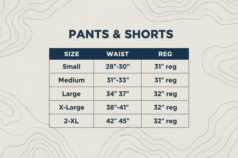 Pants & Shorts Size Guide