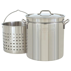 62-qt Stainless Stockpot with Basket
