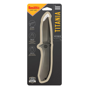 Smith's Titania II Knife 3.5" Blade Titanium