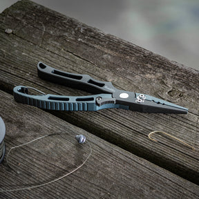 Smith's Consumer Products Store. ALUMINUM FISHING PLIERS WITH CARABINER  WITHOUT SPLIT RING