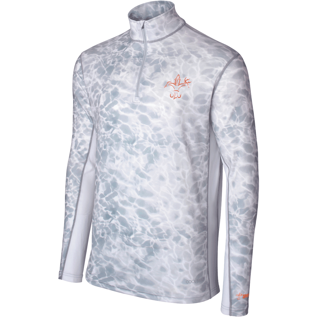 Cool Breeze Quarter Zip: Breathable Long Sleeve Fishing Shirt Whitewater / X-Large