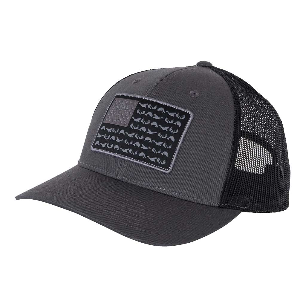 Black American flag Sportsman Hat