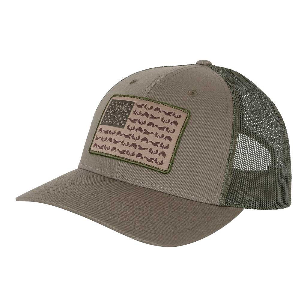 Green American flag Sportsman Hat