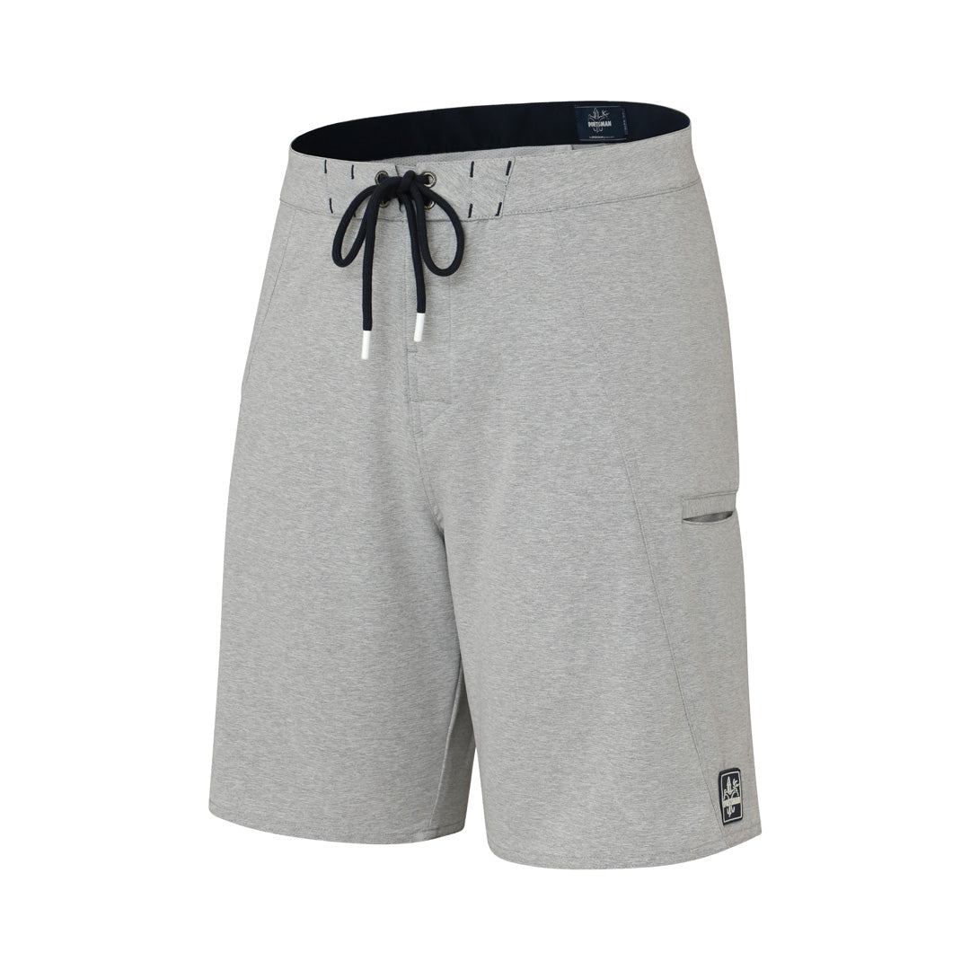 Heather Grey Pacific Board Shorts - Designed for Fishing - Sportsman Gear