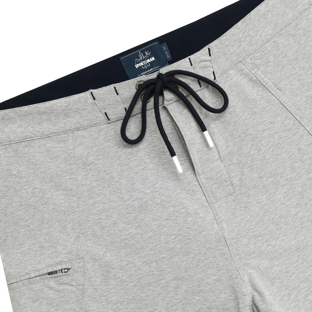 Heather Grey Pacific Board Shorts - Designed for Fishing - Sportsman Gear