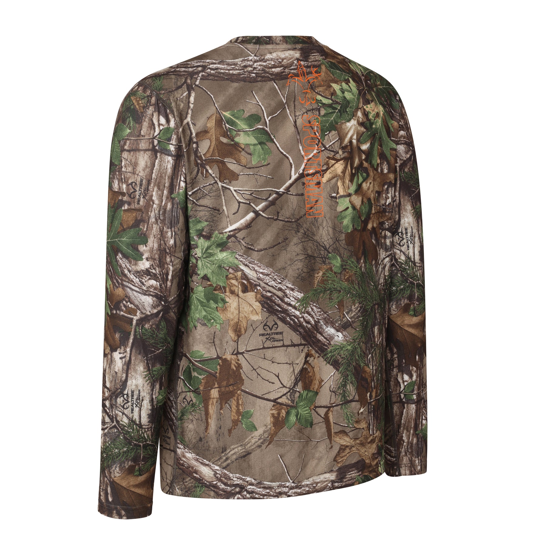 Sportsman Responder Xtra Green Camo Shirt, Long Sleeve Base Layer - woods deer hunting