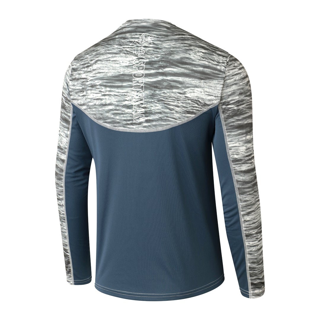 Hydrotech Camo Long Sleeve Performance Fishing Shirt - Sportsman Gear Blue Bird / 2X-Large