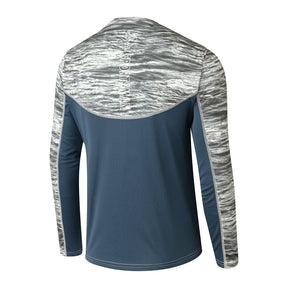 Hydrotech Long Sleeve Performance Fishing Shirt - Overcast Camo - UPF 50+ Sun Protection - Men's Moisture Wicking Quick Dry T Shirt - Sportsman Gear