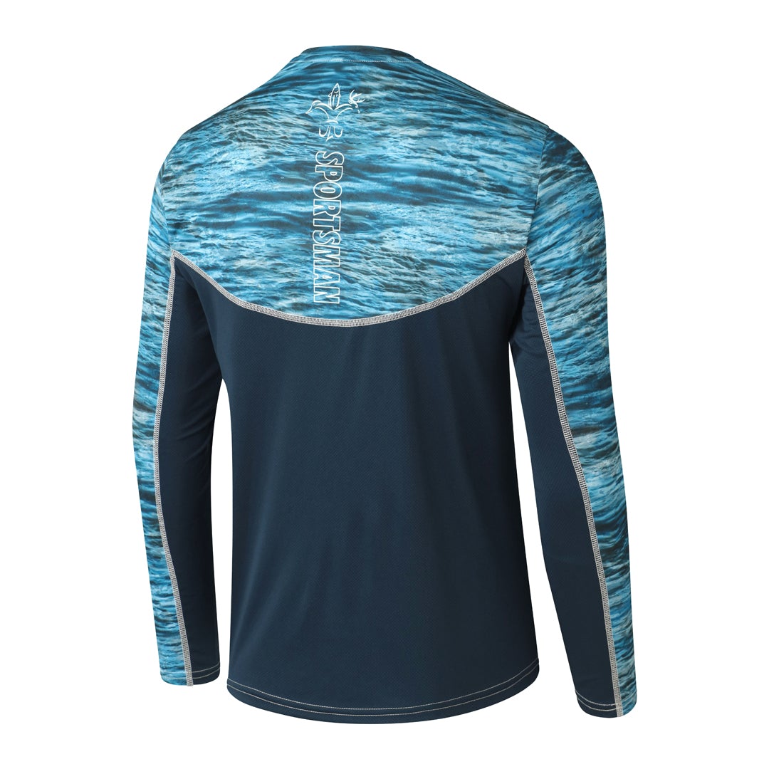 Hydrotech Camo Performance Fishing Shirt - Sportsman Gear, Blue Bird / 3X-Large