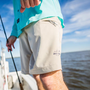 Khaki Reaper Fishing Shorts - Quick Dry Hybrid - Sportsman Gear