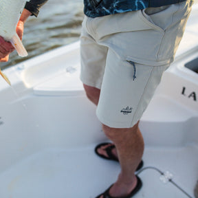 Khaki Reaper Fishing Shorts - Quick Dry Hybrid - Sportsman Gear