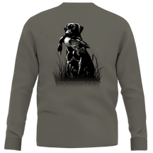 Long Sleeve Loden Shirt with Dog holding Duck