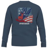 Red Whitetail & Blue Long Sleeve Shirt