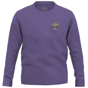 Sportsman Purple & Gold Long Sleeve LSU Shirt - deer, duck, fish fleur-de-lis logo