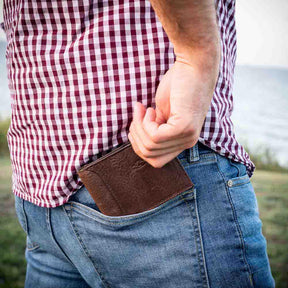 Campaign Leather Bifold Wallet - Vintage Camo by Mission Mercantile Leather Goods