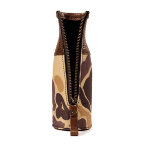 Campaign Leather Bottle Koozie - Vintage Camo by Mission Mercantile Leather Goods