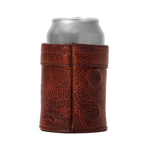 Campaign Leather Bottle Koozie - Vintage Camo by Mission Mercantile Leather Goods