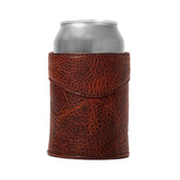 Campaign Leather Bottle Koozie - Vintage Camo by Mission Mercantile Leather Goods