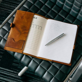 Campaign Leather Journal Cover - Vintage Camo by Mission Mercantile Leather Goods
