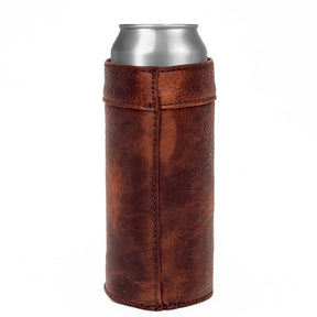 Campaign Leather Slim Can Koozie by Mission Mercantile Leather Goods