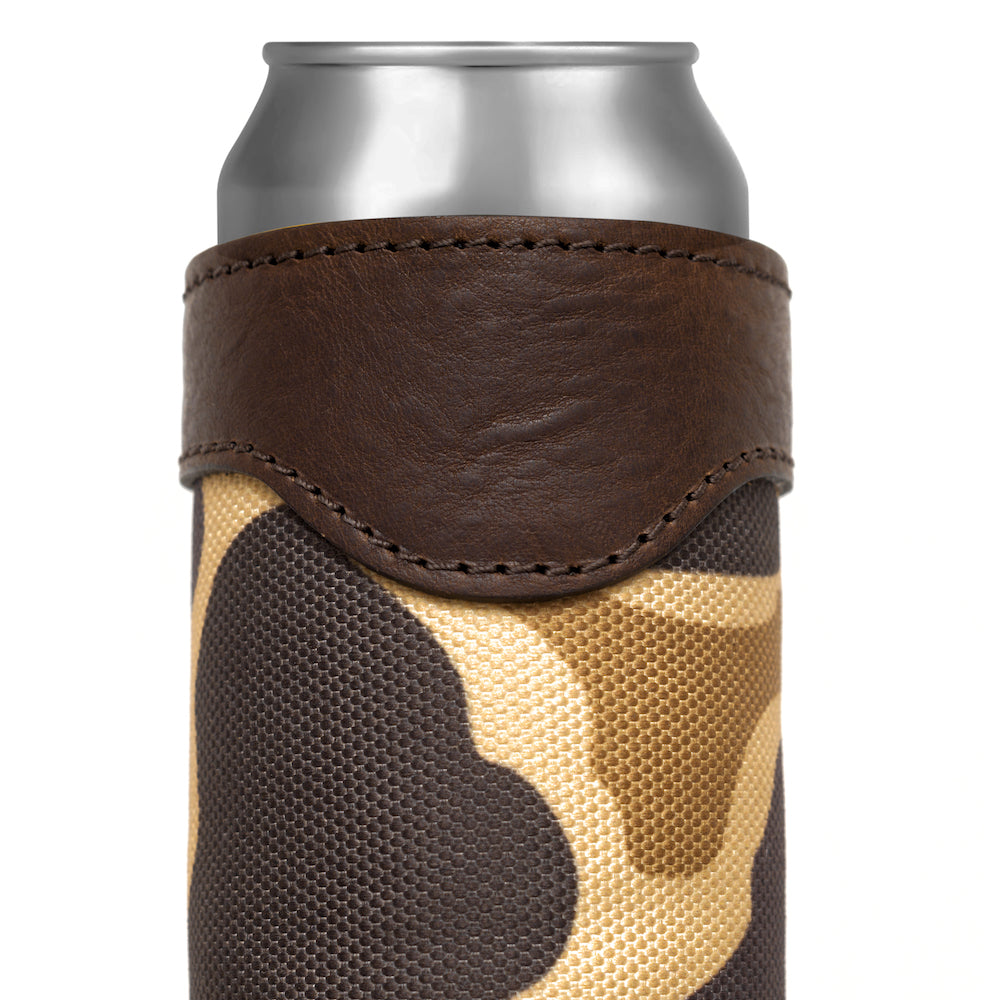 Campaign Leather Slim Can Koozie by Mission Mercantile Leather Goods