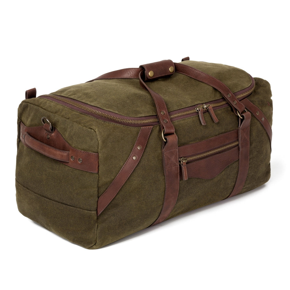 Campaign Waxed Canvas Large Duffle Bag - Sportsman Gear