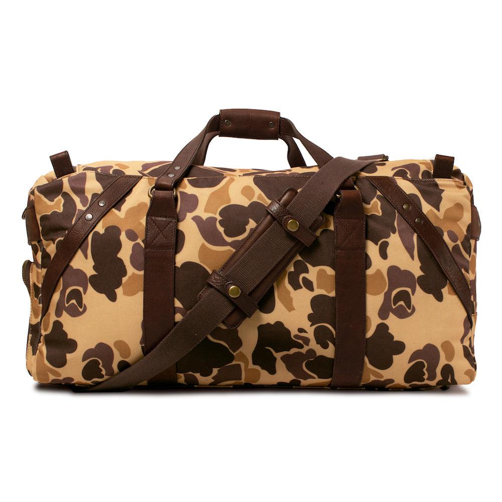 Campaign Waxed Canvas Large Duffle Bag - Vintage Camo by Mission Mercantile Leather Goods