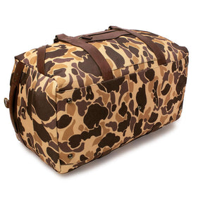 Campaign Waxed Canvas Large Duffle Bag - Vintage Camo by Mission Mercantile Leather Goods