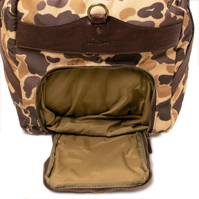 Mission Mercantile | Campaign Waxed Canvas Toiletry Train Case Smoke / Vintage Camo