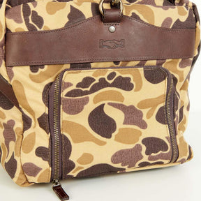 Mission Mercantile Leather Goods | Campaign Waxed Canvas Medium Duffel Bag, Smoke / Vintage Camo