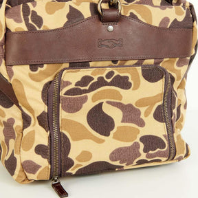 Campaign Waxed Canvas Medium Duffle Bag - Vintage Camo by Mission Mercantile Leather Goods