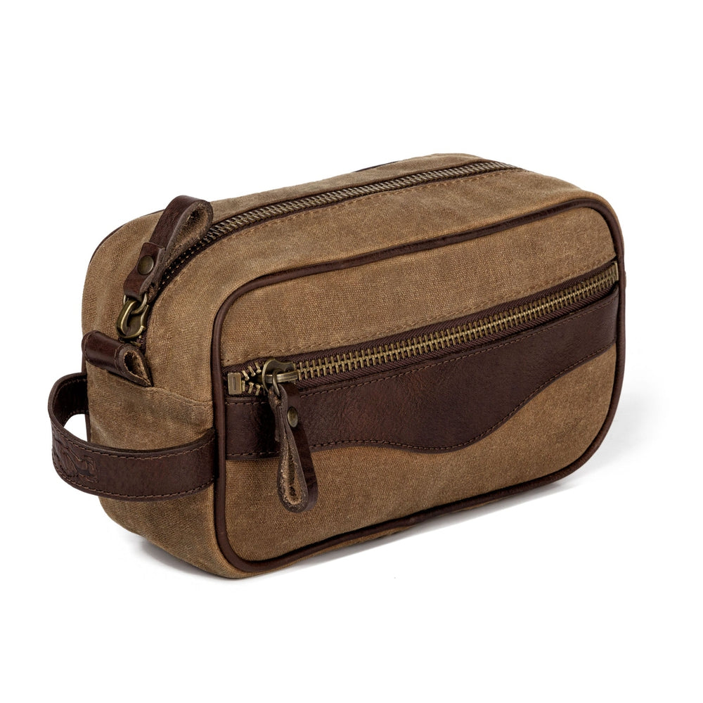 Campaign Waxed Canvas Toiletry Shave Kit - Sportsman Gear