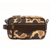 Campaign Waxed Canvas Toiletry Shave Kit - Vintage Camo by Mission Mercantile Leather Goods