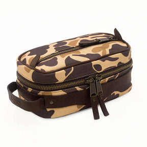 Campaign Waxed Canvas Toiletry Square Shave Kit - Sportsman Gear