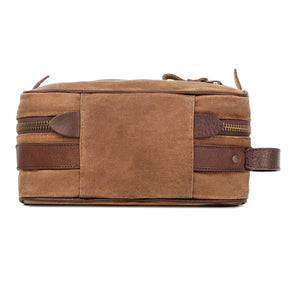 Campaign Waxed Canvas Toiletry Square Shave Kit - Sportsman Gear