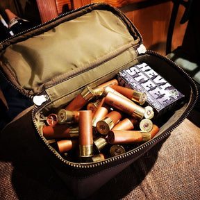 White Wing Waxed Canvas Hunting Shell Bag - Vintage Camo by Mission Mercantile Leather Goods