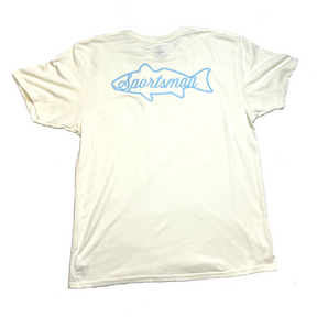Yellow tee shirt with blue fish