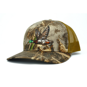 Embroidered Mallard Snapback Camo Hunting Hat - Max 7