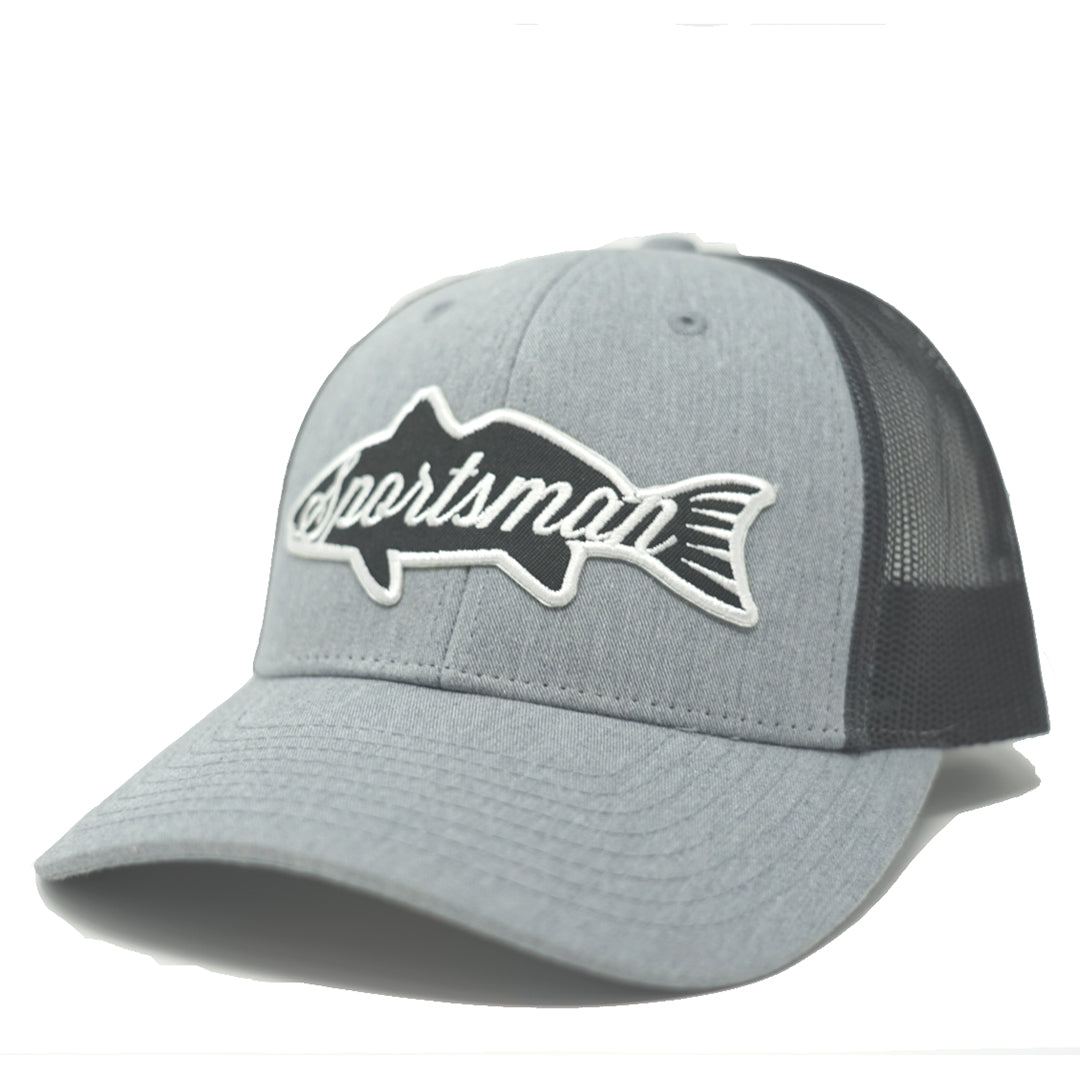 Fish Snapback Fishing Hat - Royal/White Gray Heather / Black