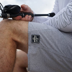 Heather Grey Pacific Board Shorts - Designed for Fishing - Sportsman Gear