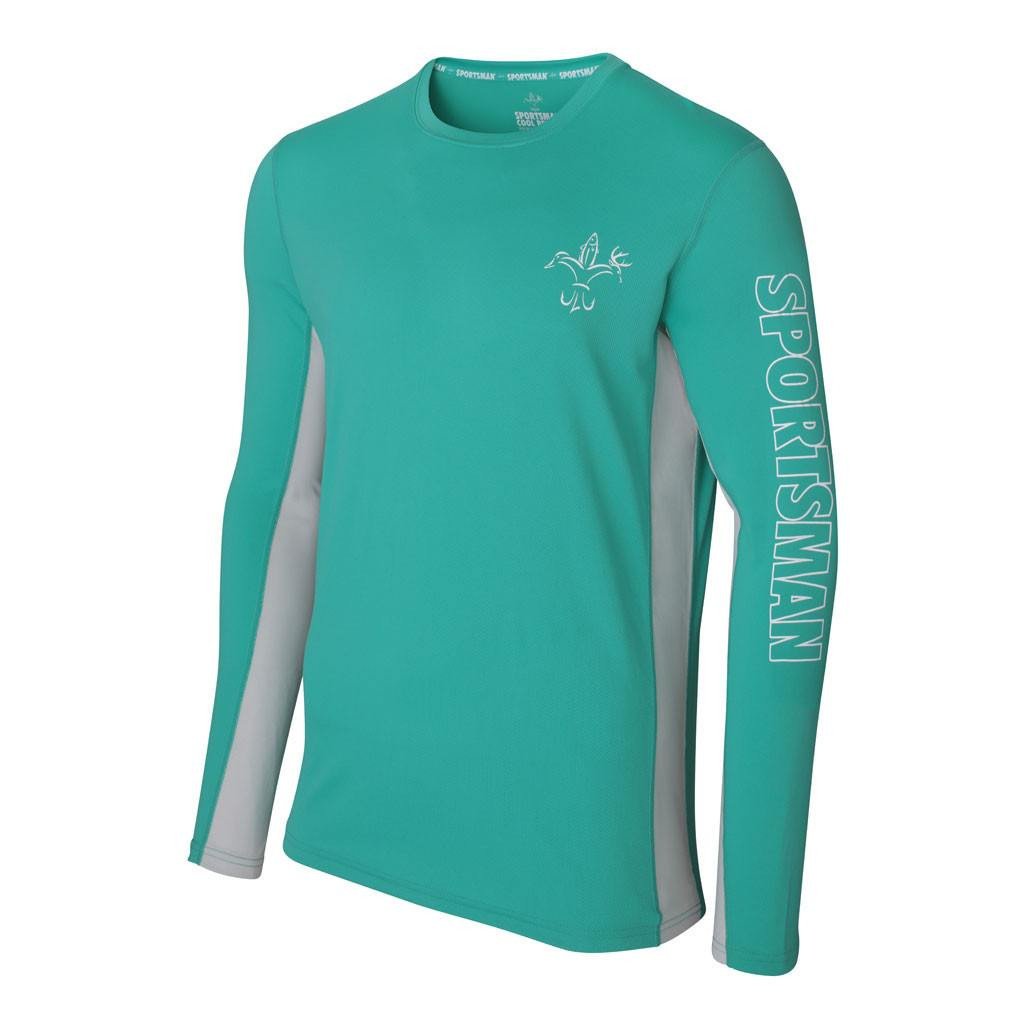 Cool Breeze Classic: Breathable Long Sleeve Fishing Shirt Tahiti Green / Small